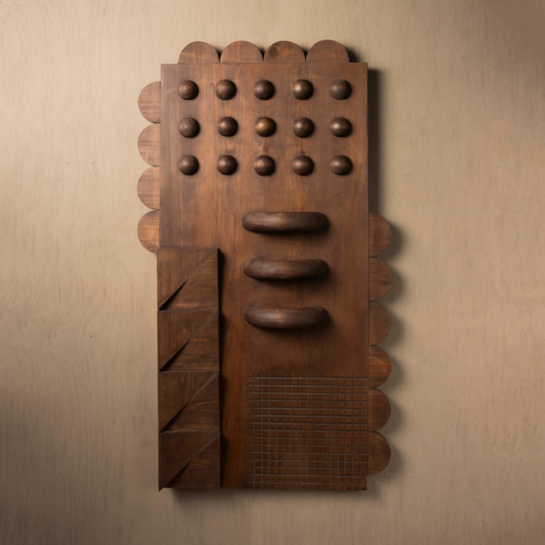 "Roma Wall Art" - Original Sculpture in brown by Meso Casa LLC