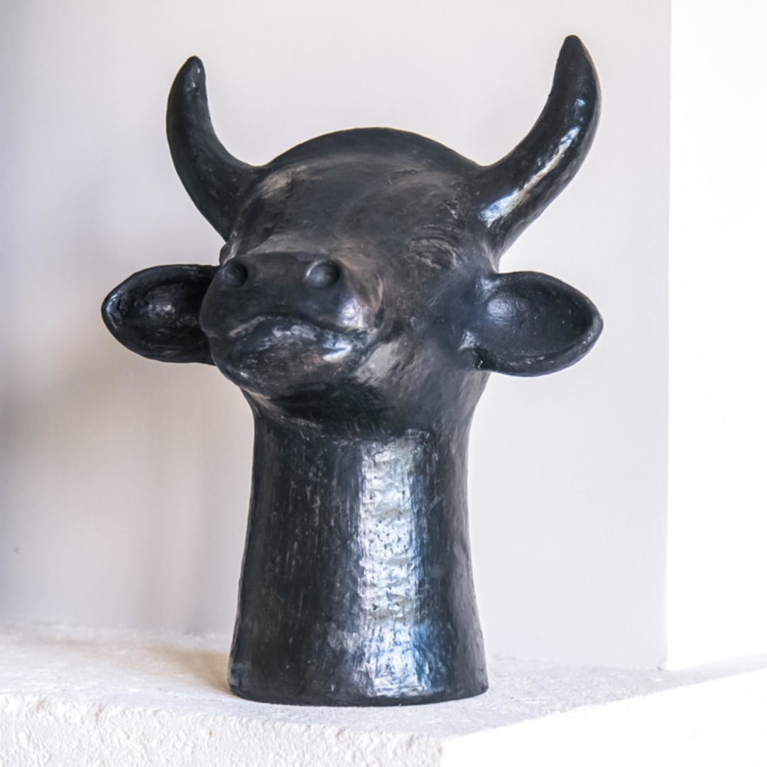 CAMARGUE BULL'S HEAD IN BLACK