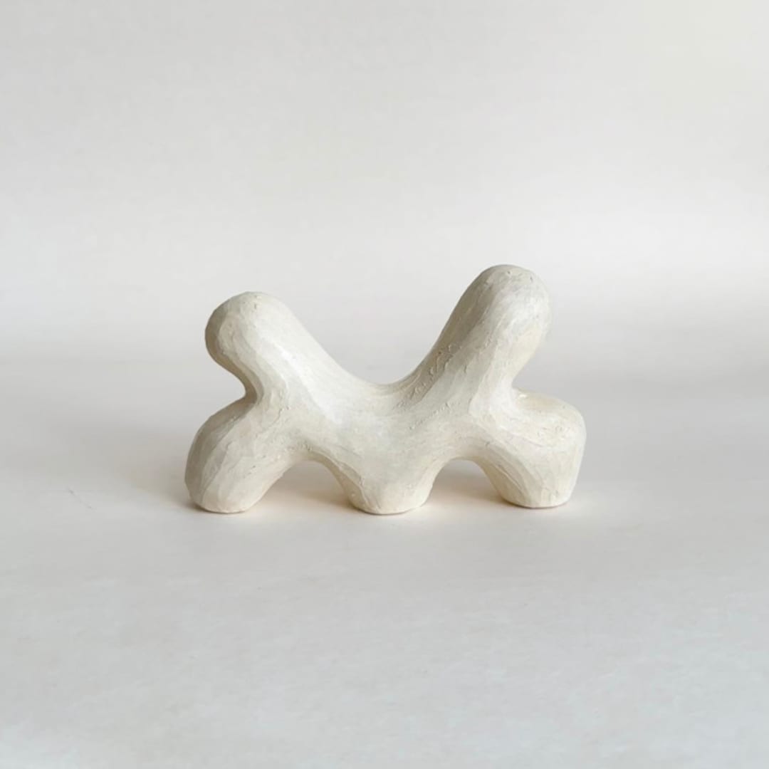 "Mini 9" - Original Sculpture in white by Emily Meisler