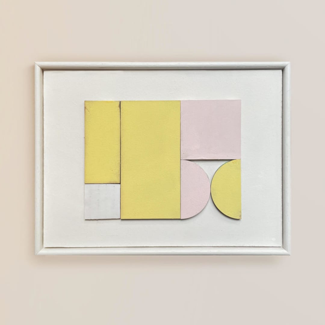 "Playfield No.16" - Original Sculpture in yellow by Francesca Iannaccone