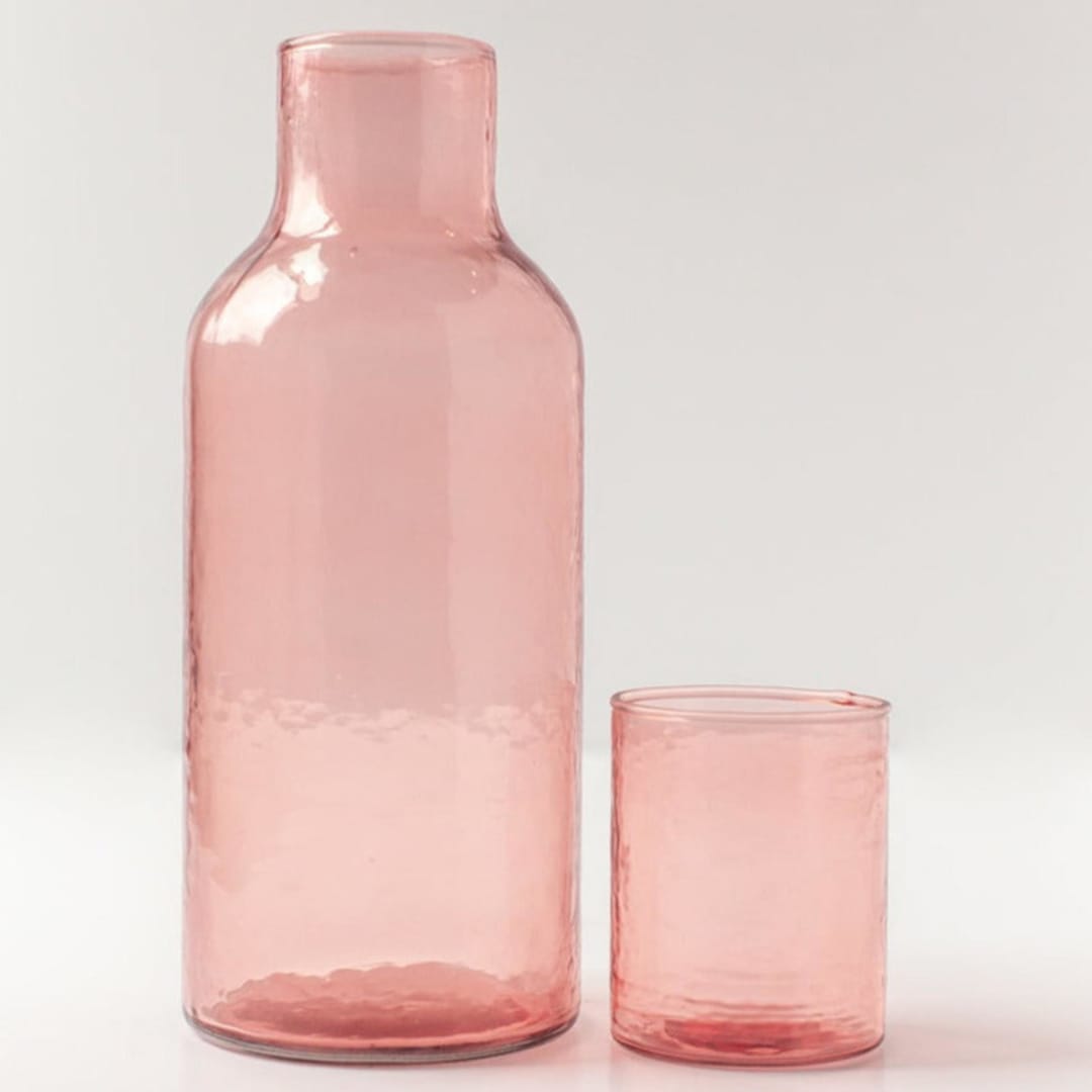 "Carafe Set - Blush" - Glassware in pink by Powered By People