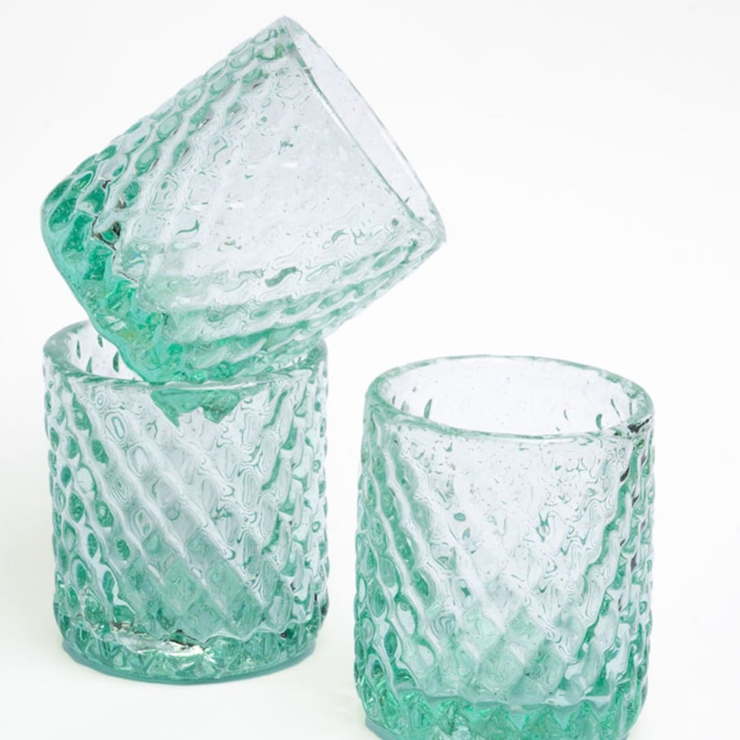 "Bruma Clear Glass Set of 2 - Artisan Blown Eco-Friendly Drinkware" - Glassware in clear by Powered By People