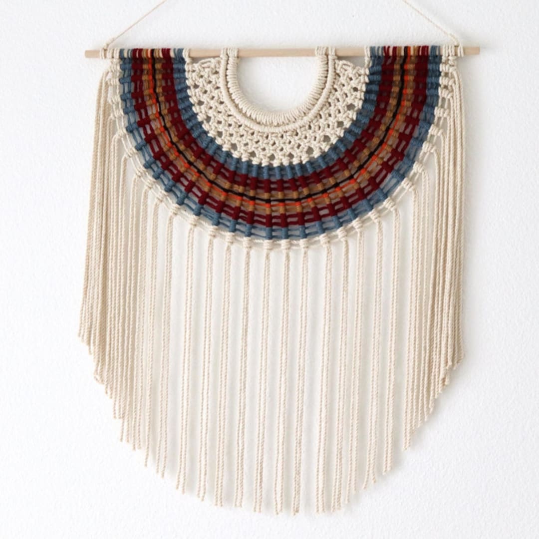 "Macrame wall hanging - TERRA" - Original Textile Art in multicolor by Bharti Trivedi