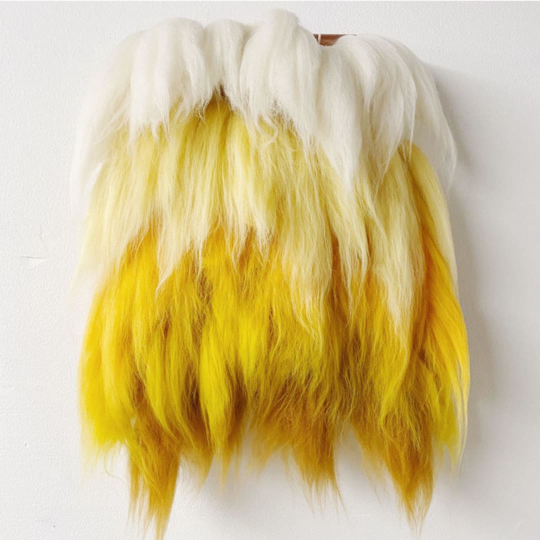 "Sun" - Original Textile Art in yellow by Meghan Shimek