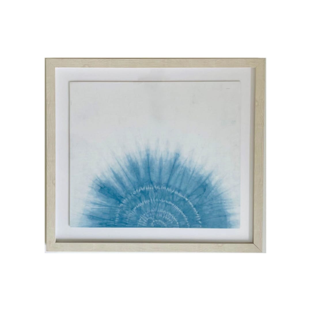 "Indigo Sunrise" - Original Textile Art in blue by Hilary L Hahn