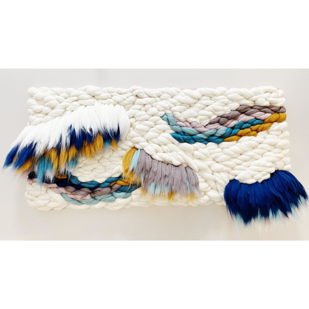 "Mountains" - Original Textile Art in multicolor by Meghan Shimek