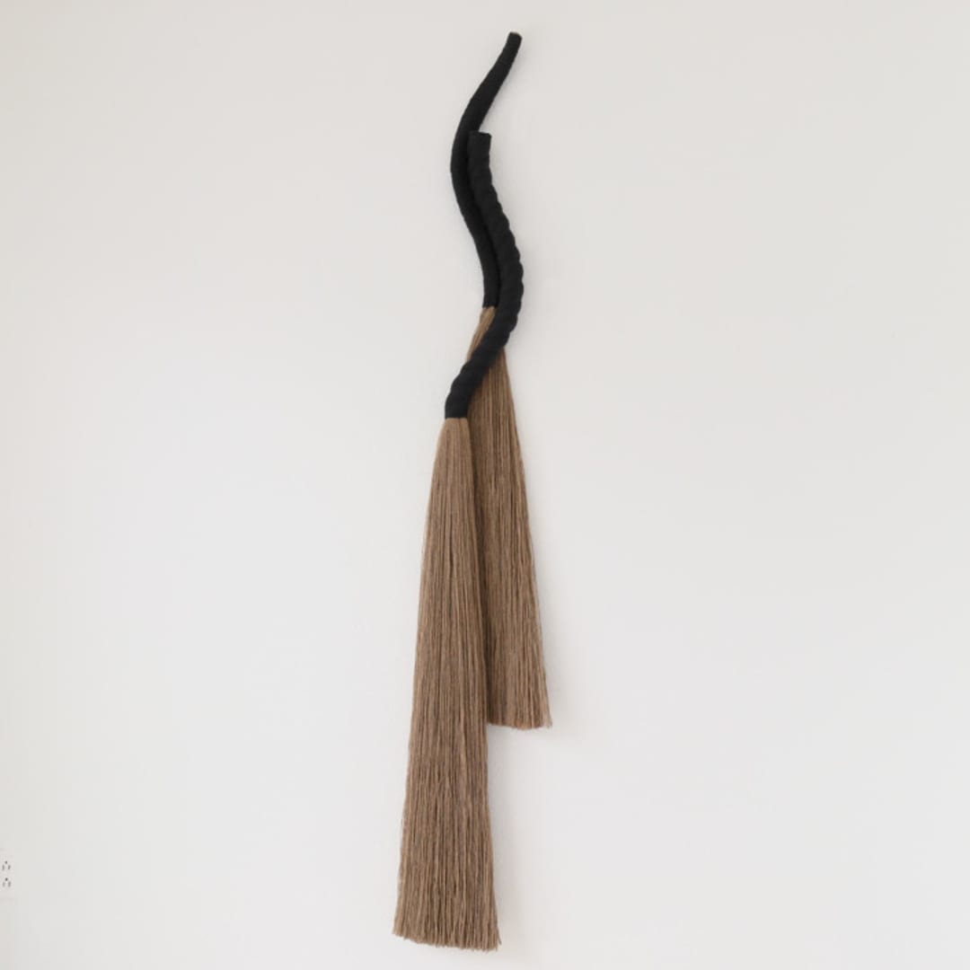 "Bound By Love" - Original Textile Art in brown by Bharti Trivedi