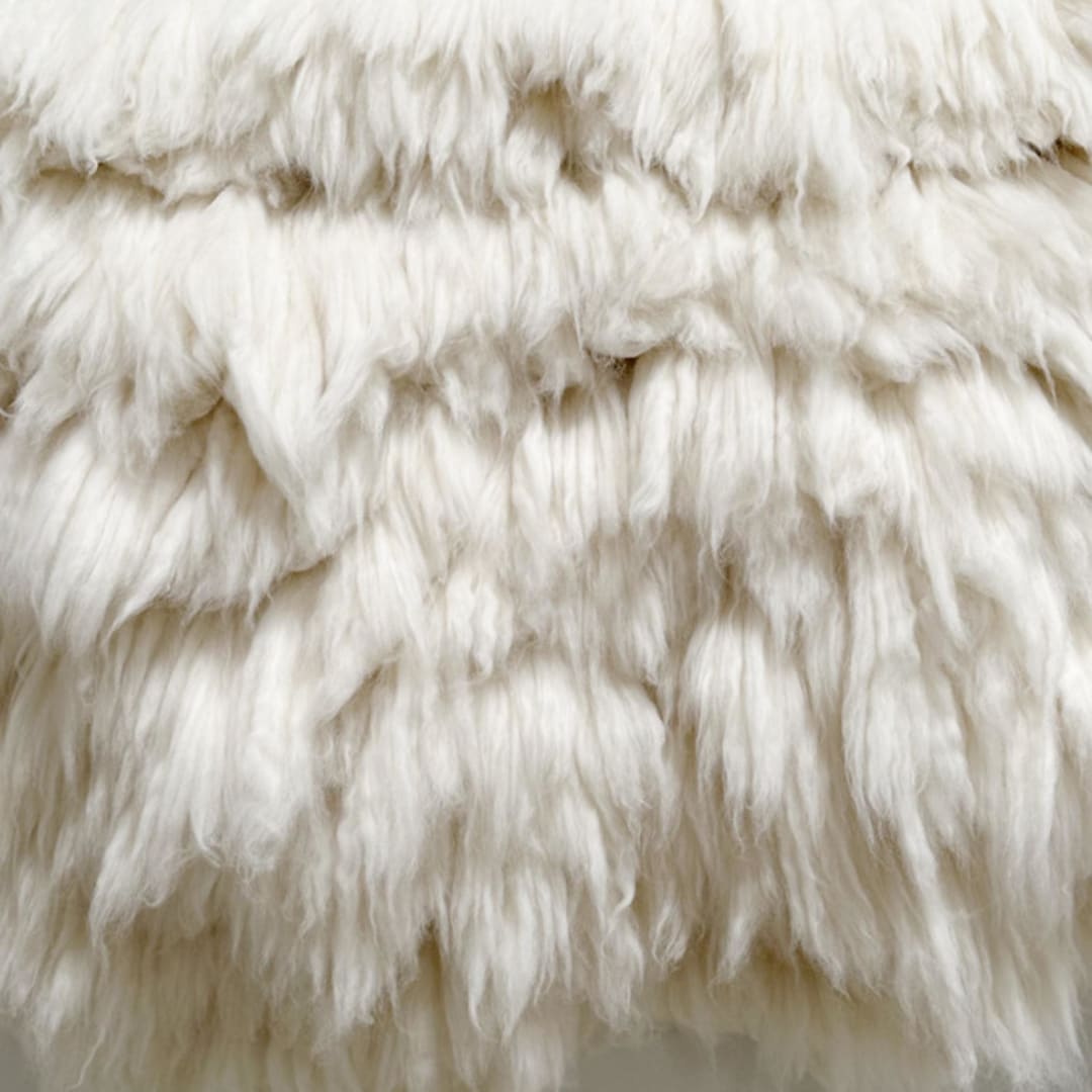 "Big Muppet" - Original Textile Art in white by Meghan Shimek