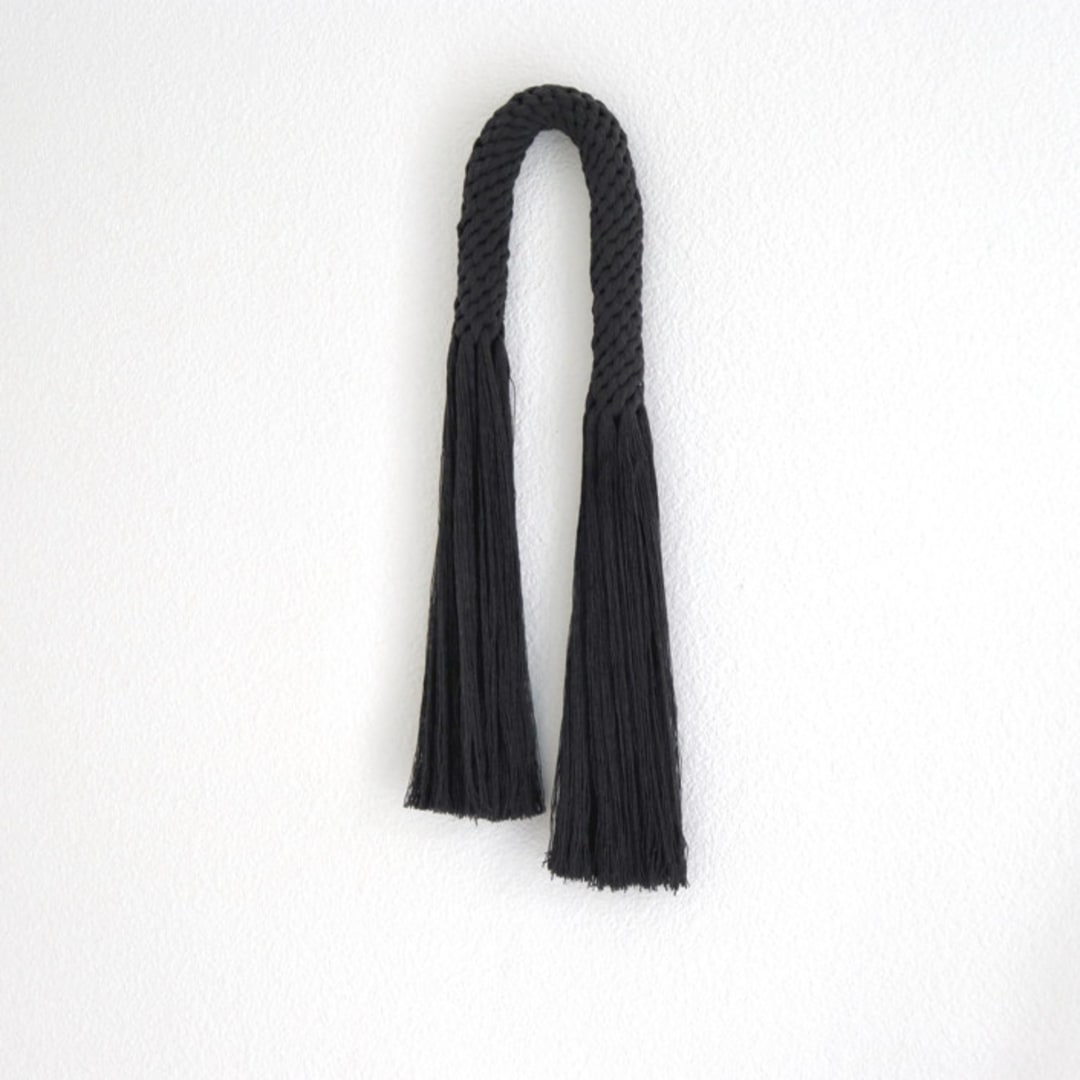 "Charcoal Aarya" - Original Textile Art in black by Bharti Trivedi