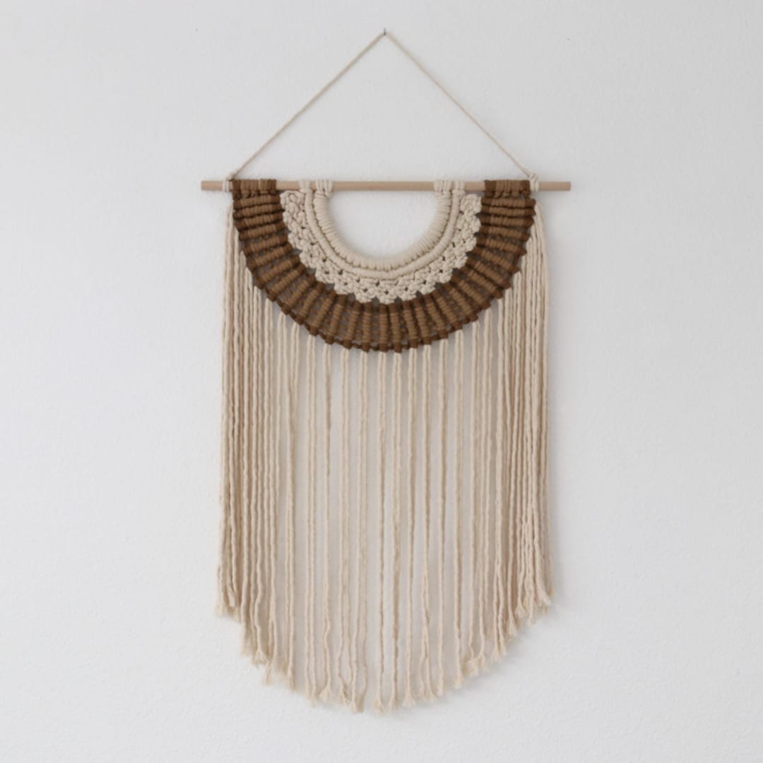"Sandy Beach" - Original Textile Art in brown by Bharti Trivedi