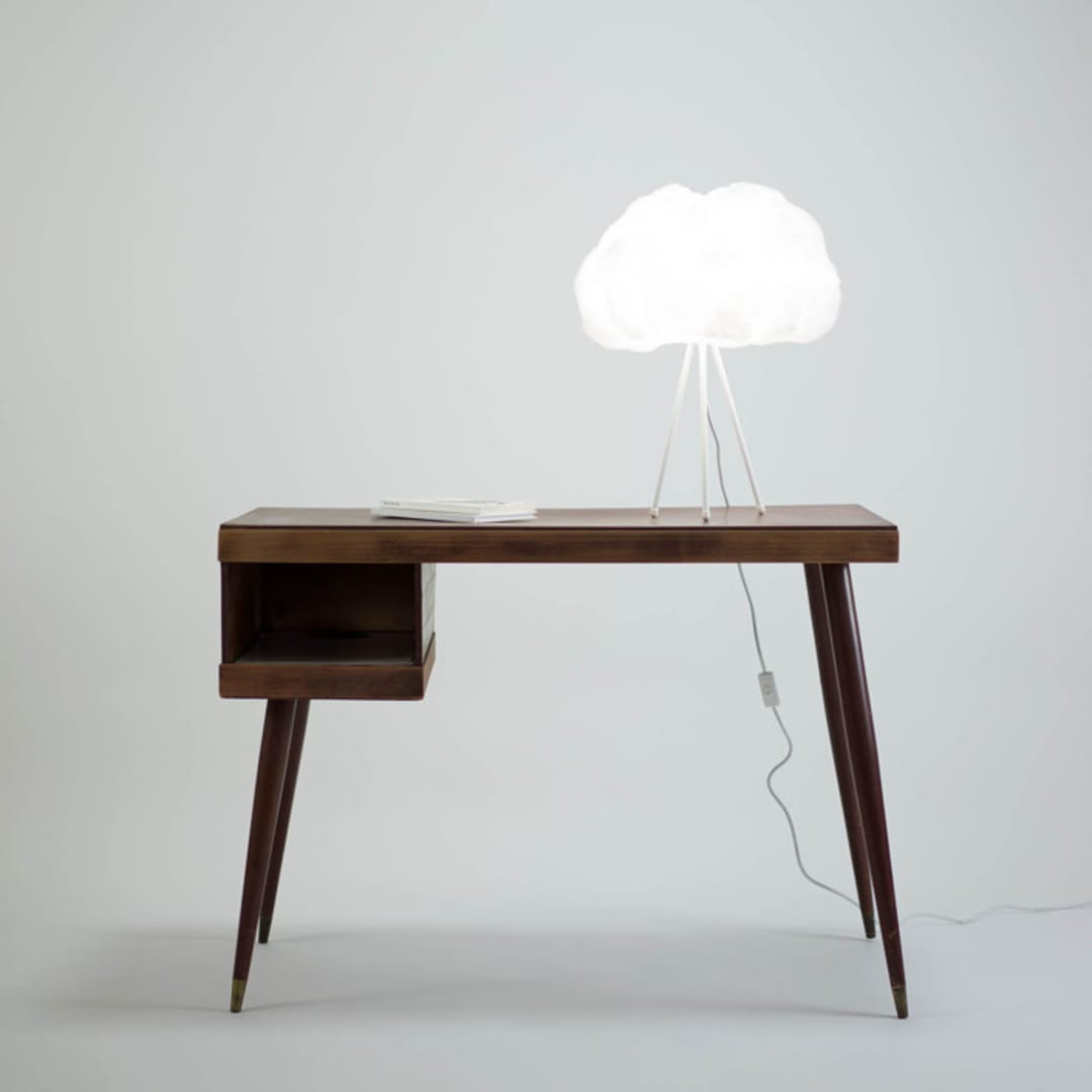 "Lampshade Cloud // Desk Stand" - Table Lamps in white by Richard Clarkson