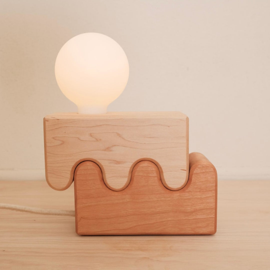 "Canyon dimmable bedsides/table lamp (Pastel canyon)" - Table Lamps in brown by Koppa Wood