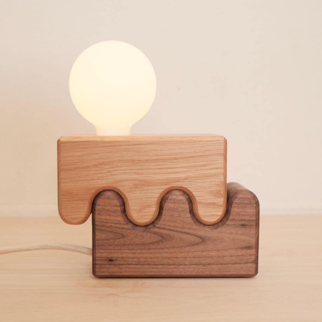 "Canyon dimmable bedside lamp (Joshua Tree)" - Table Lamps in brown by Koppa Wood