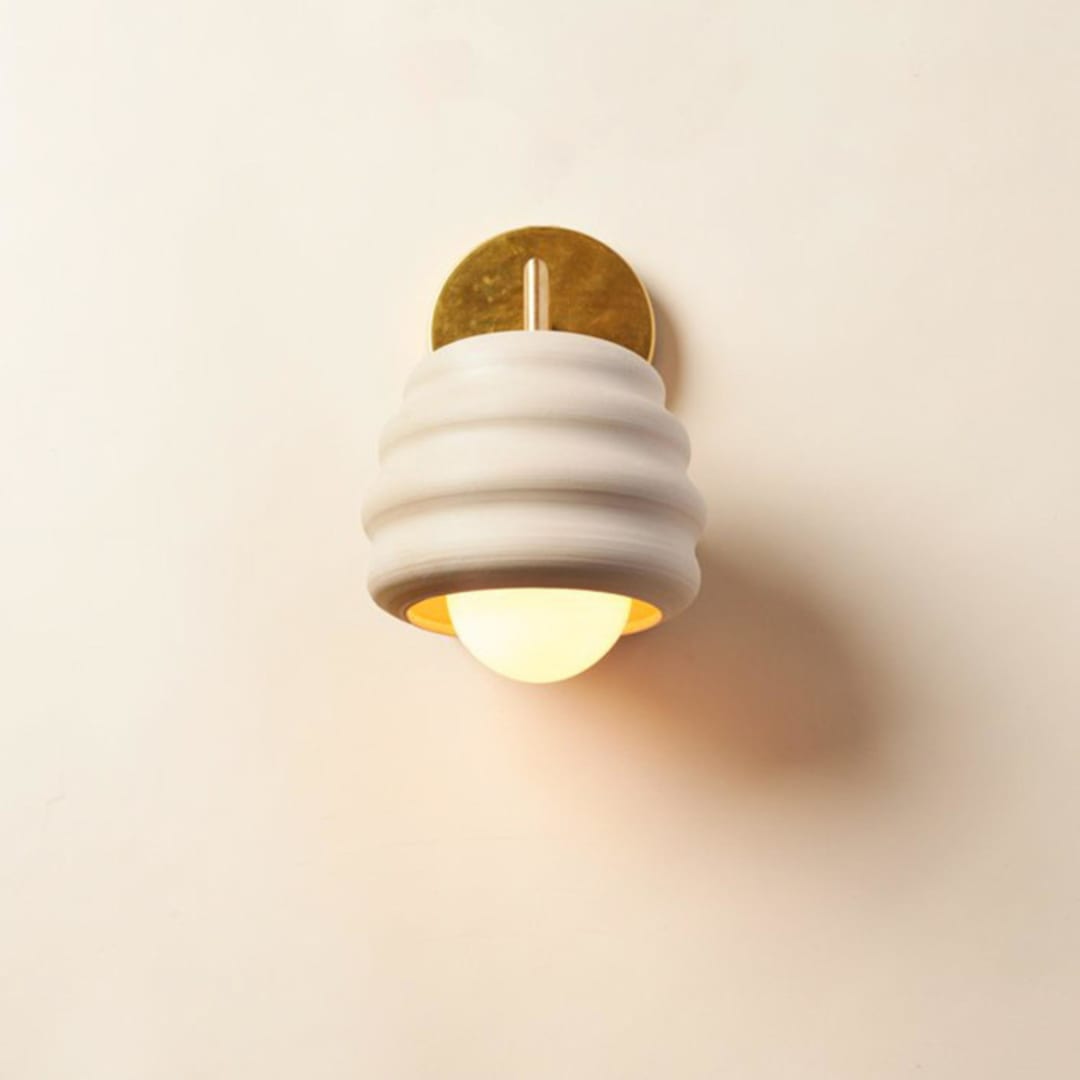 "River Sconce" - Wall Lights in white by Rory Pots