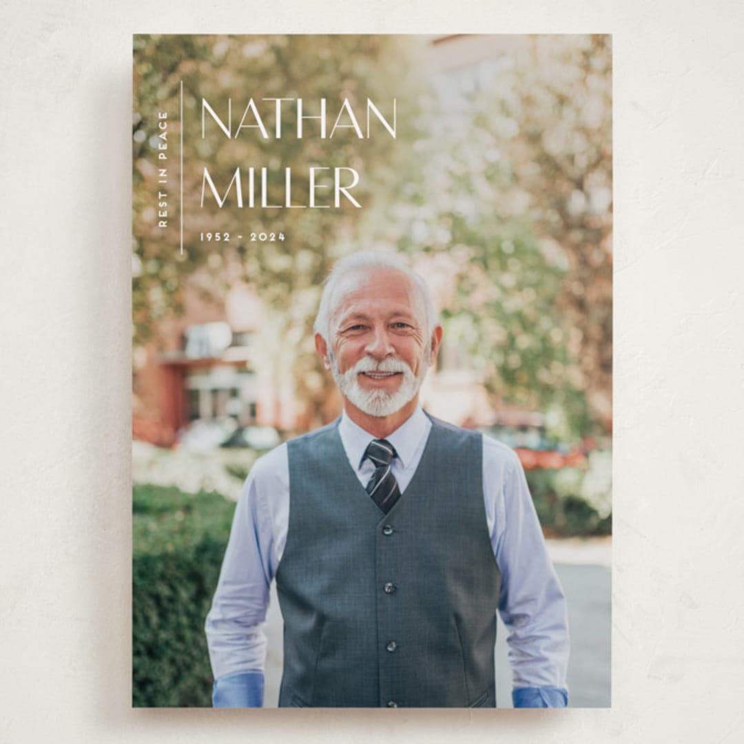 "Editorial Modern" - Memorial Cards in Chalk by Anupama - Front