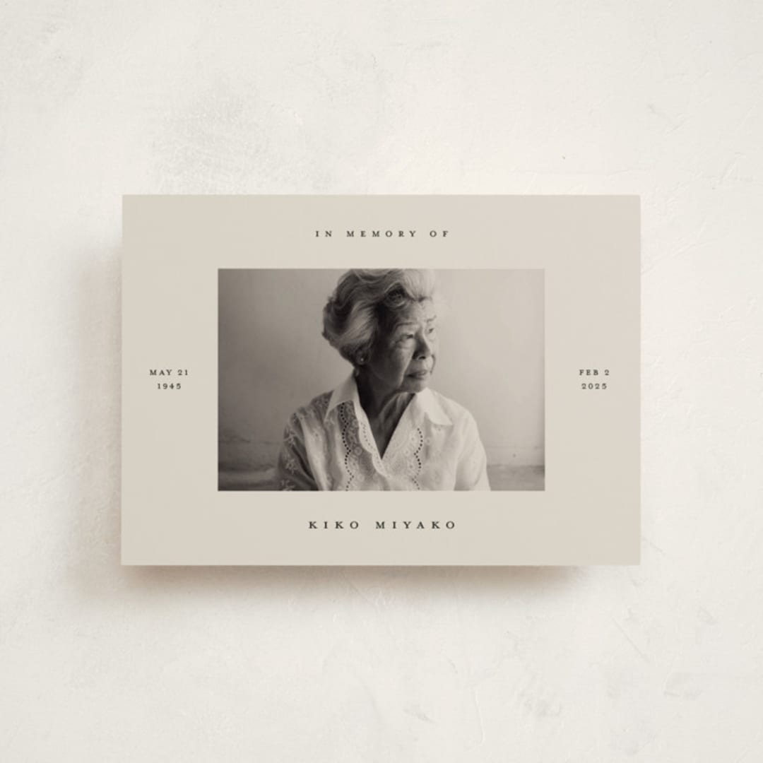 "Four Corners" - Memorial Cards in Creme by Ani Somi - Front