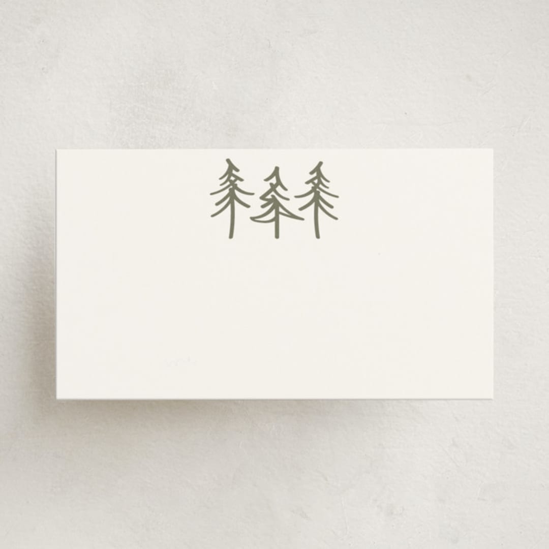 "Three Pines" - Mini Note Cards in Ponderosa by Townsend Majors - Front