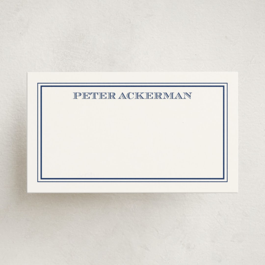 "the gentleman" - Mini Note Cards in Navy by The Social Type - Front