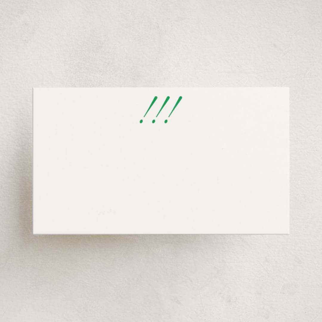 "Vintage Hotel" - Mini Note Cards in Shamrock by Morgan Kendall - Front