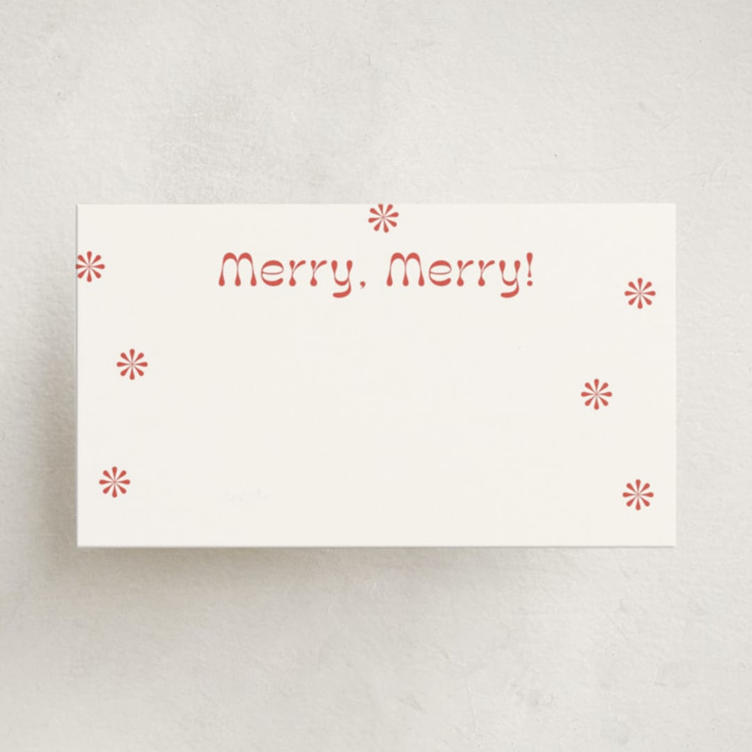 "Peppermint" - Mini Note Cards in Candy Cane by Megan Davis - Front