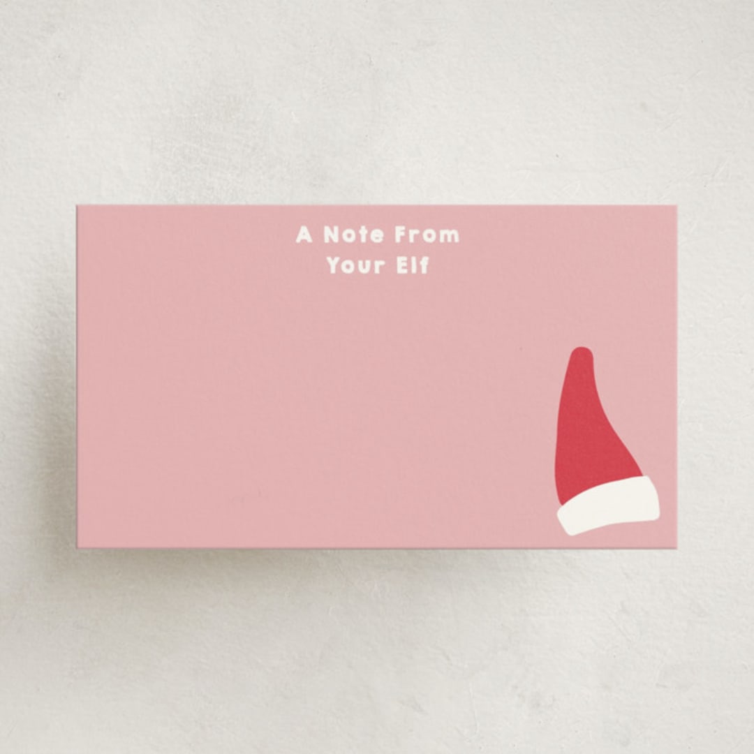 "From Your Elf" - Mini Note Cards in Gumdrop by Jessie Steury - Front