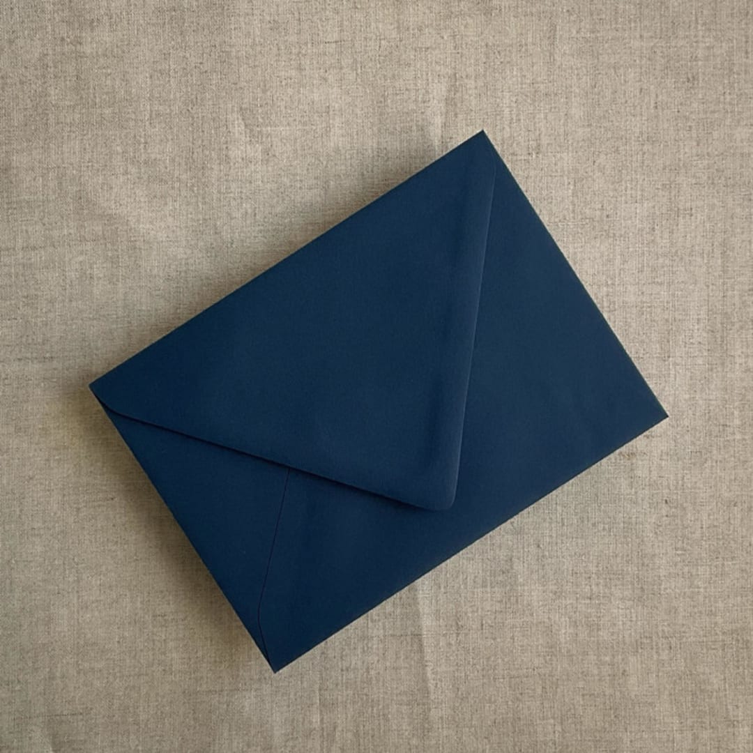 "Navy A7 euro flap envelope | PACK of 25" - Envelopes in blue by Ivory Invitations