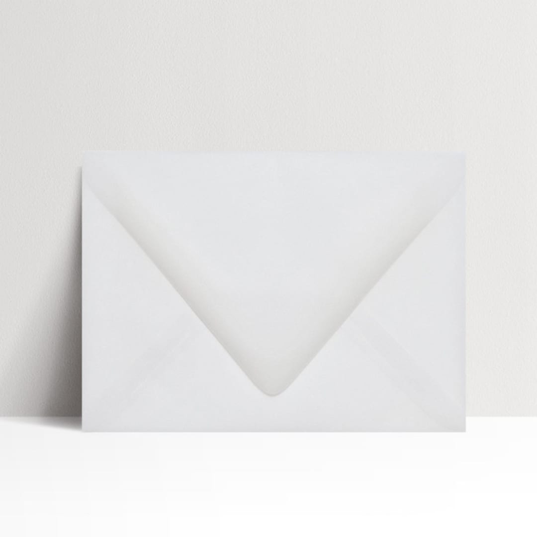 "A7 Translucent Vellum Euro Flap Envelopes, Pack of 25" - Envelopes in clear by Studio Lavender