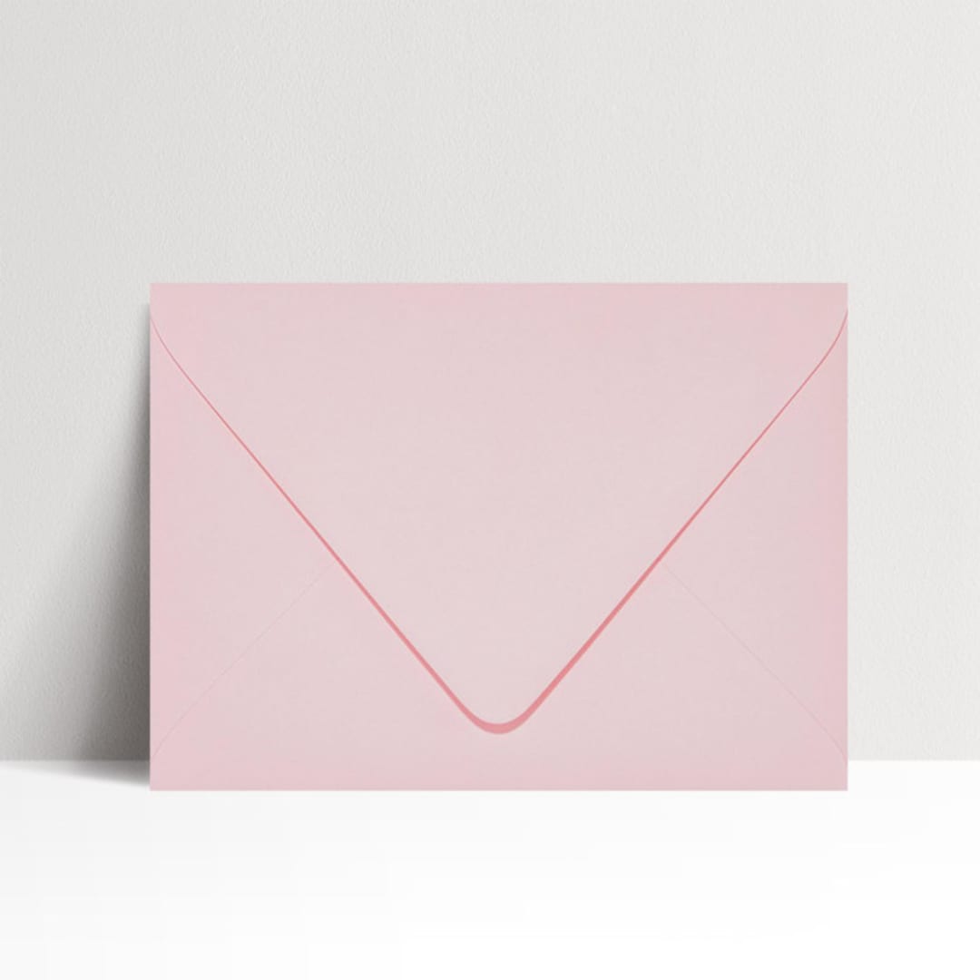 "A7 Pastel Pink Euro Flap Envelopes, Pack of 25" - Envelopes in pink by Studio Lavender