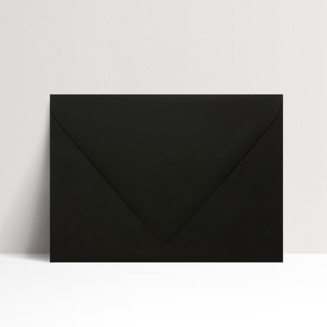 "A7 Black Euro Flap Envelopes, Pack of 25" - Envelopes in black by Studio Lavender