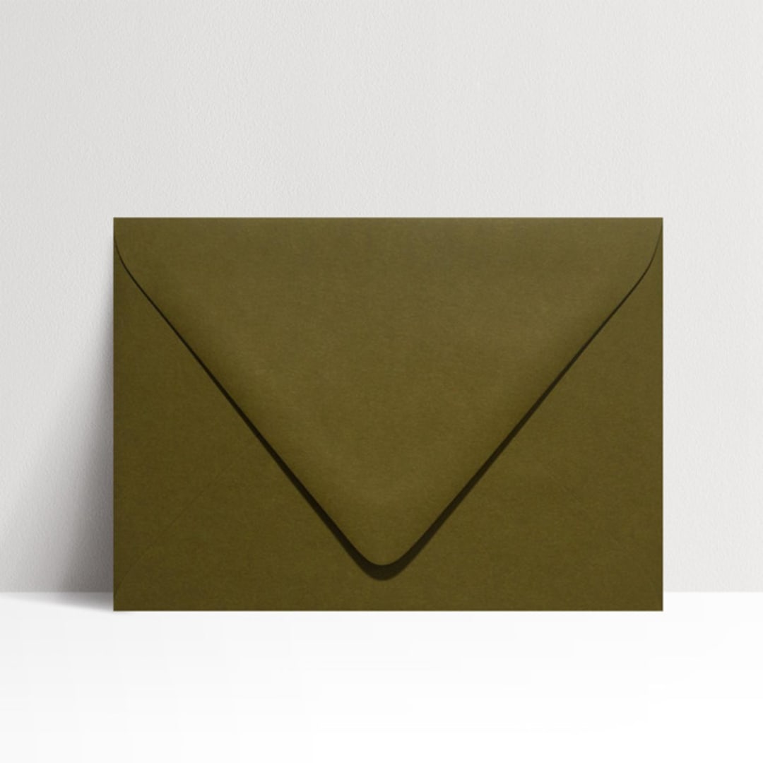 "A7 Forest Green Euro Flap Envelopes, Pack of 25" - Envelopes in green by Studio Lavender