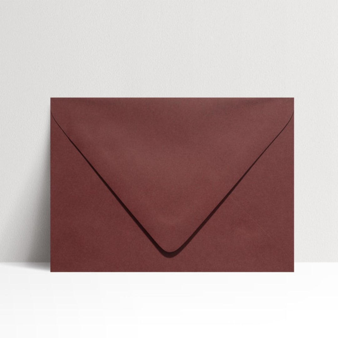 "A7 Merlot Euro Flap Envelopes, Pack of 25" - Envelopes in red by Studio Lavender