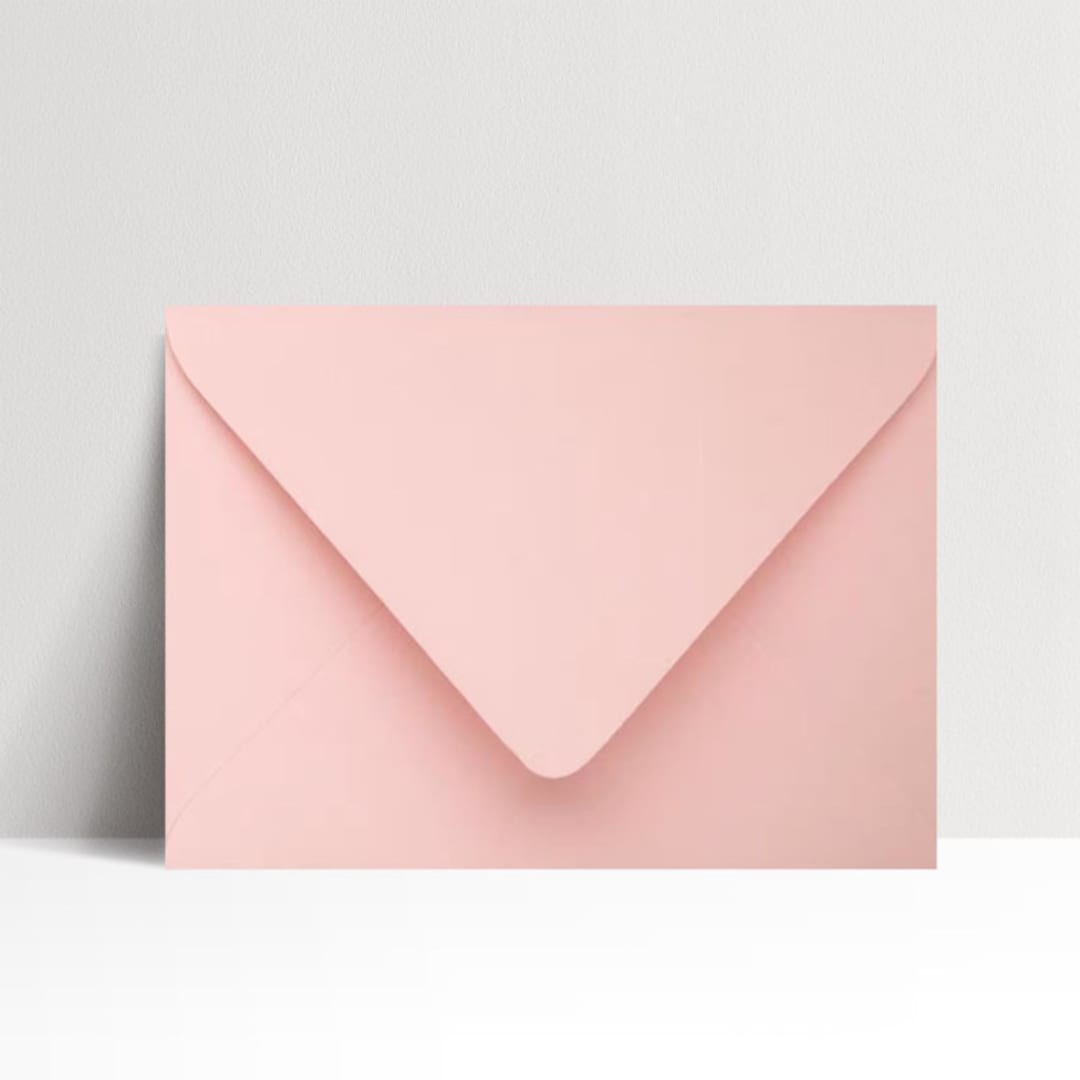 "A7 Cipria Pink Euro Flap Envelopes, Pack of 25" - Envelopes in pink by Studio Lavender