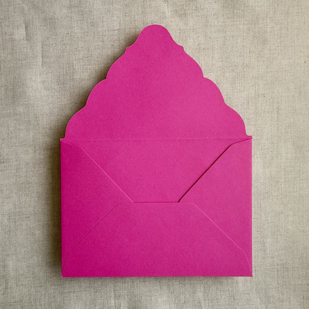 "Azalea A7 venetian  flap envelope | pack of 25" - Envelopes in pink by Ivory Invitations