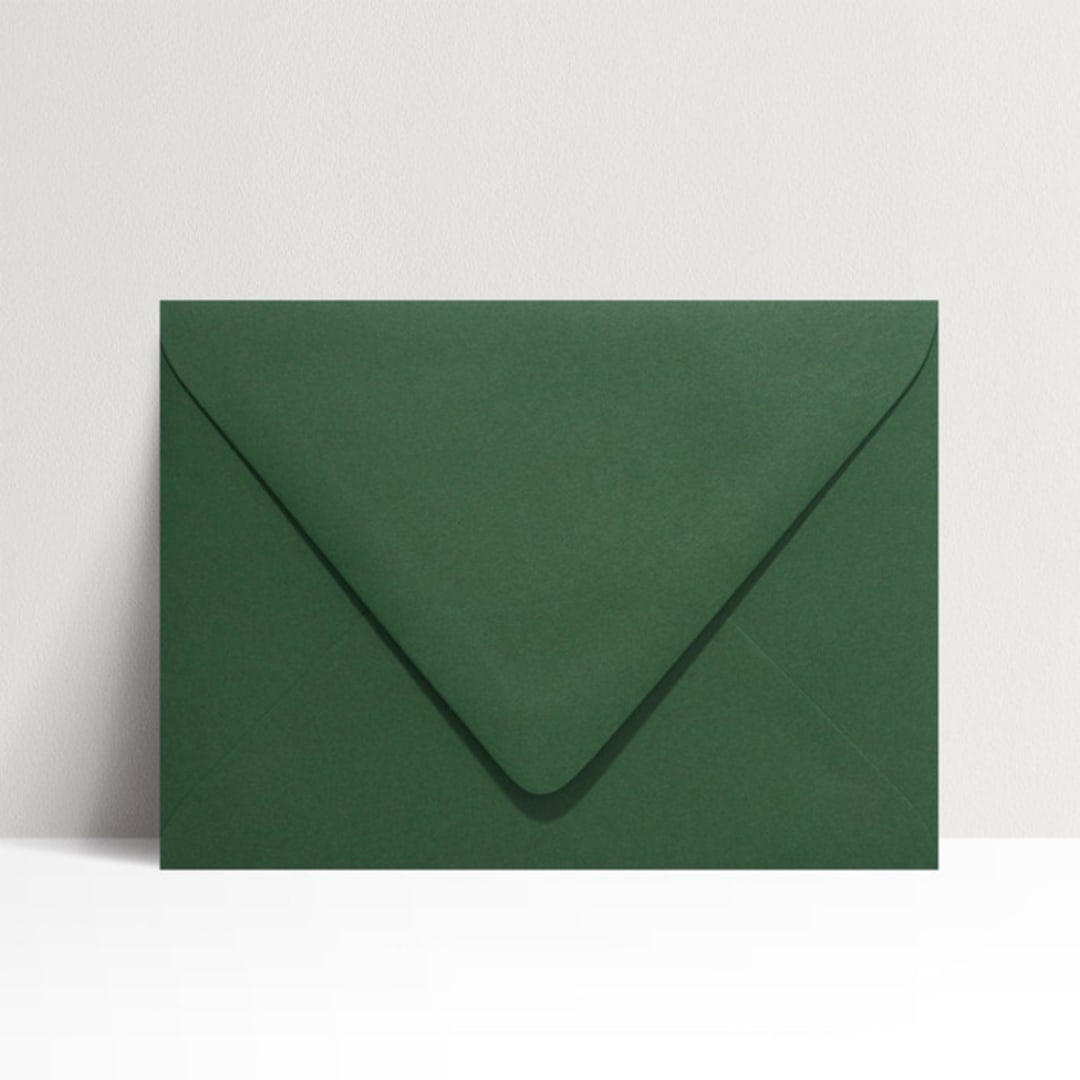 "A7 Green Euro Flap Envelopes, Pack of 25" - Envelopes in green by Studio Lavender