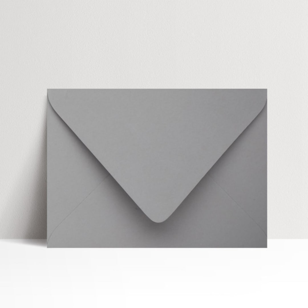 "A7 Grey Euro Flap Envelopes, Pack of 25" - Envelopes in gray by Studio Lavender