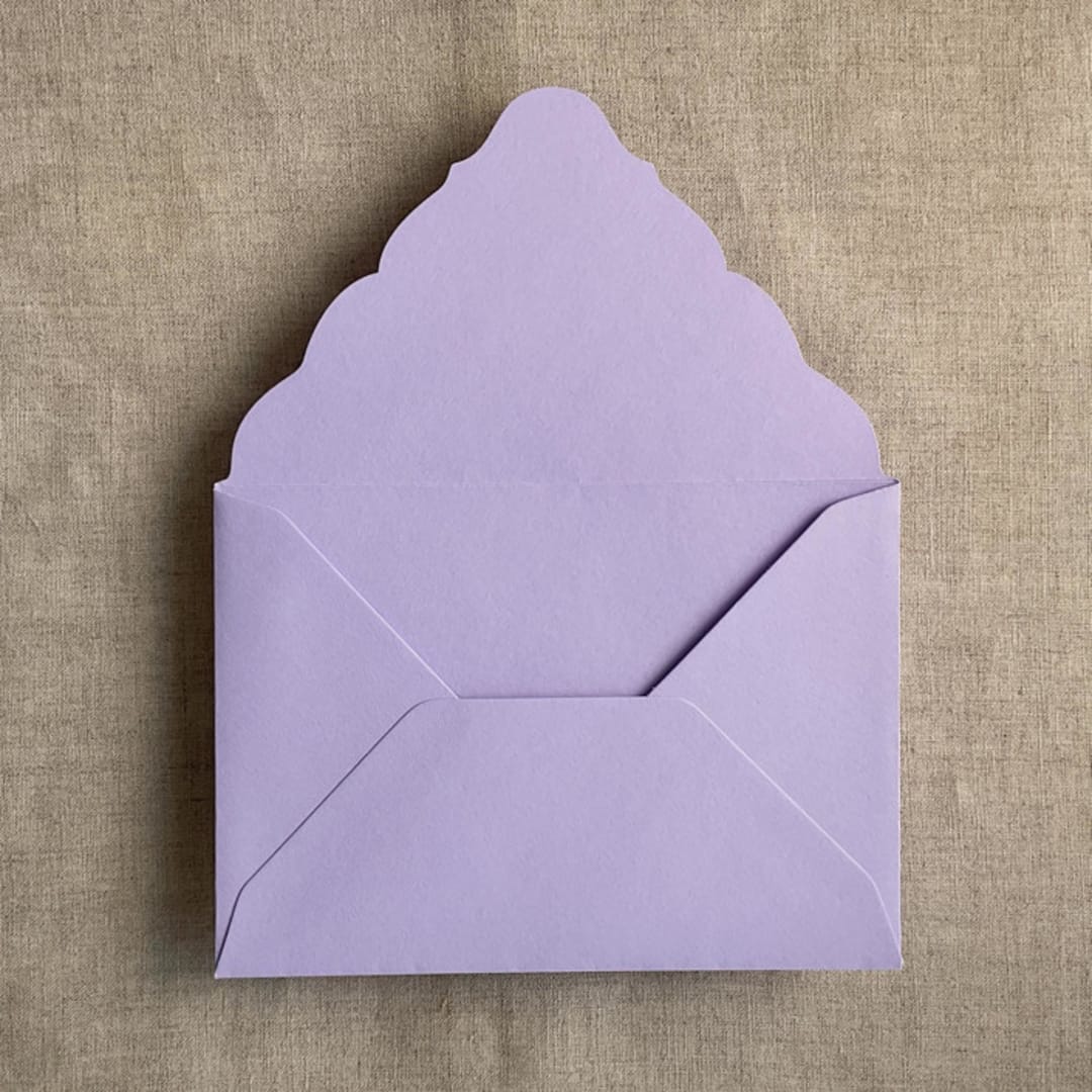 "Lavender A7 venetian flap envelope | PACK of 25" - Envelopes in purple by Ivory Invitations