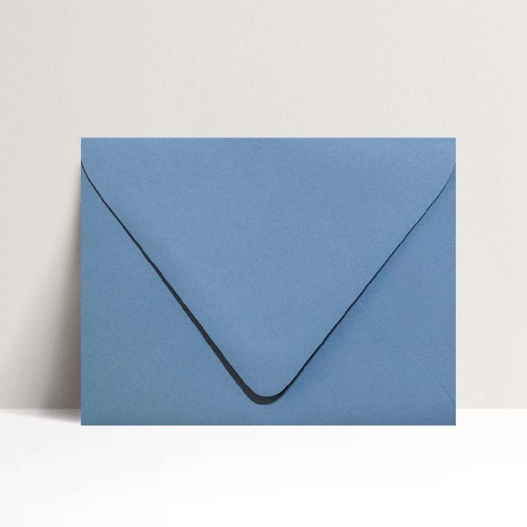 "A7 Dusty Blue Euro Flap Envelopes, Pack of 25" - Envelopes in blue by Studio Lavender