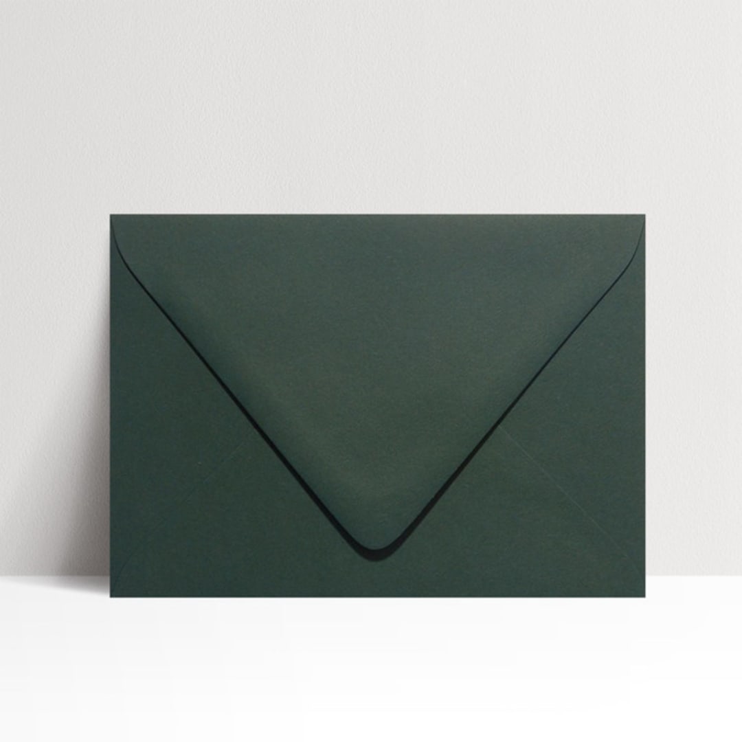 "A7 Racing Green Euro Flap Envelopes, Pack of 25" - Envelopes in green by Studio Lavender