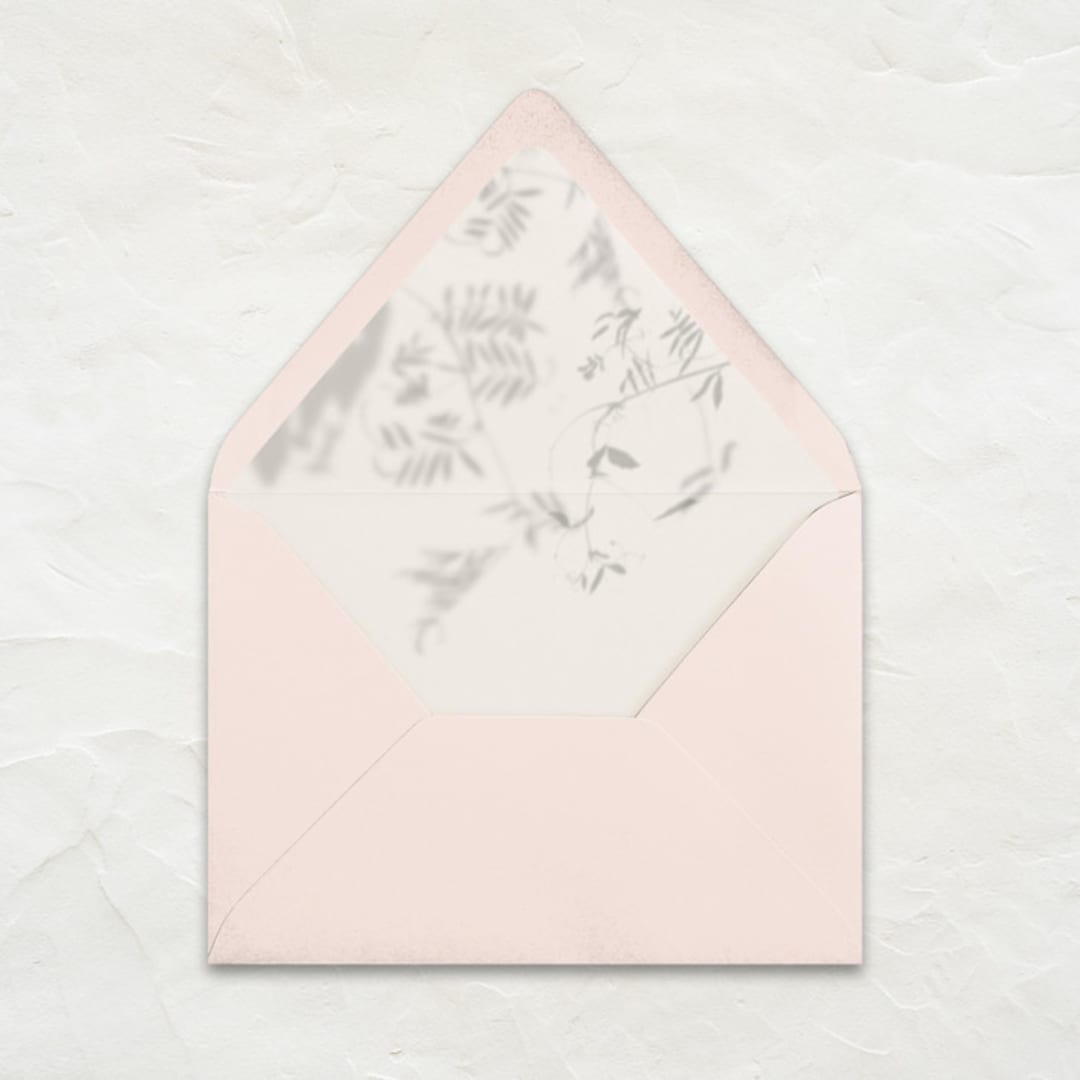 "A7 Pre-Lined Envelopes // Pale Peach (Set of 25)" - Envelopes in pink by Clover and Lamb