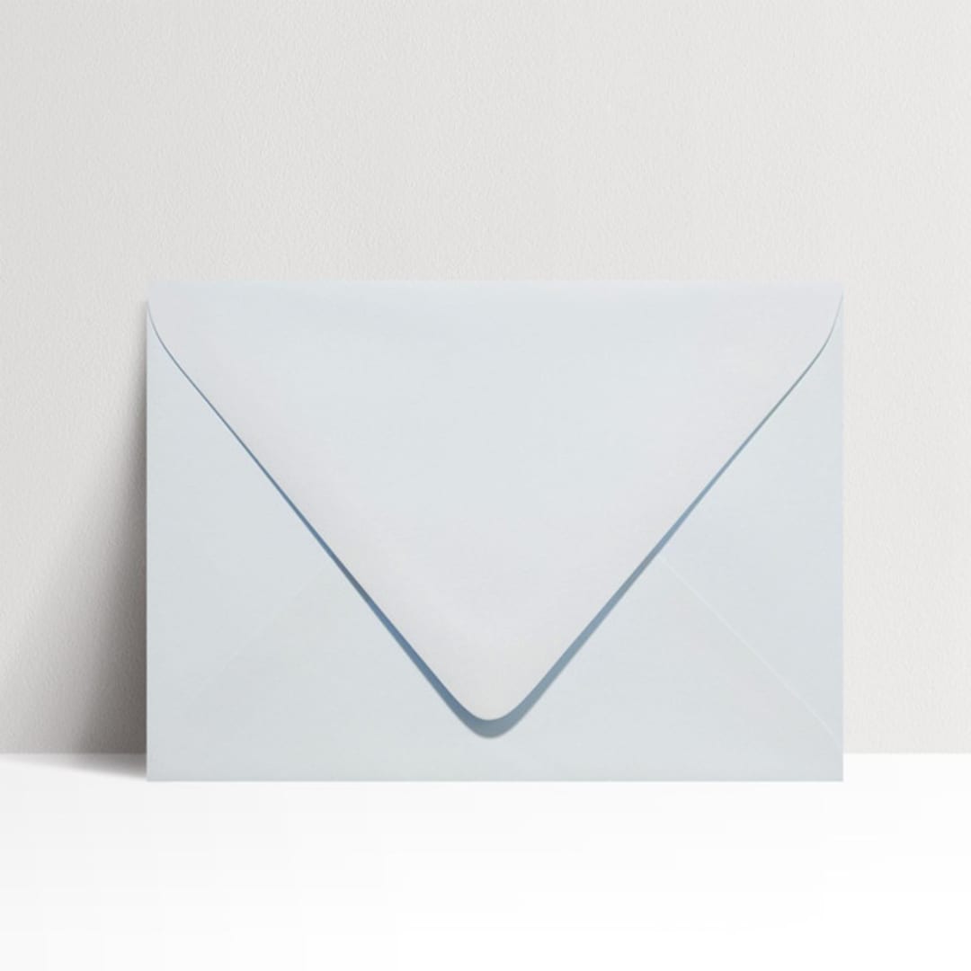 "A7 Light Sky Blue Euro Flap Envelopes, Pack of 25" - Envelopes in blue by Studio Lavender
