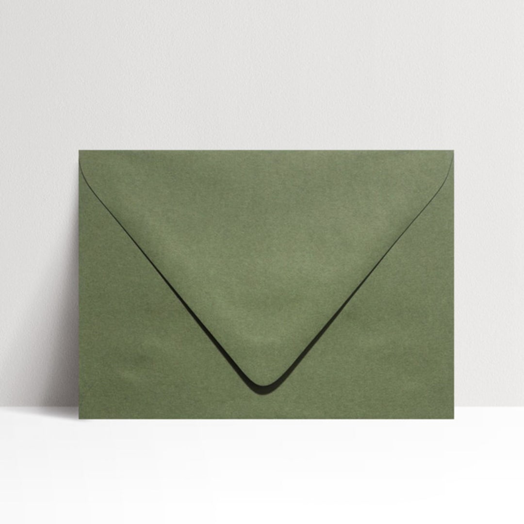 "A7 Seedling Green Euro Flap Envelopes, Pack of 25" - Envelopes in green by Studio Lavender
