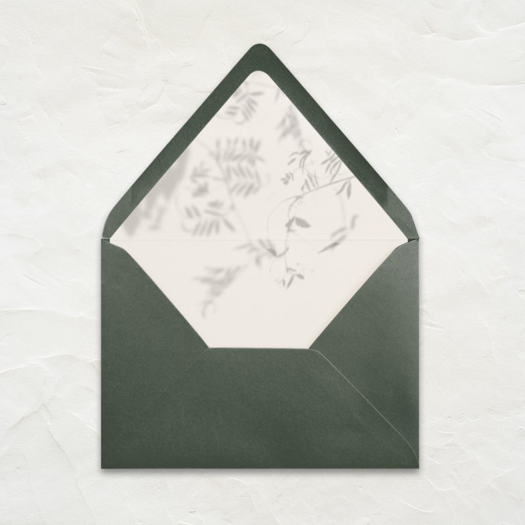 "A7 Pre-Lined Envelopes // Thyme (Set of 25)" - Envelopes in green by Clover and Lamb
