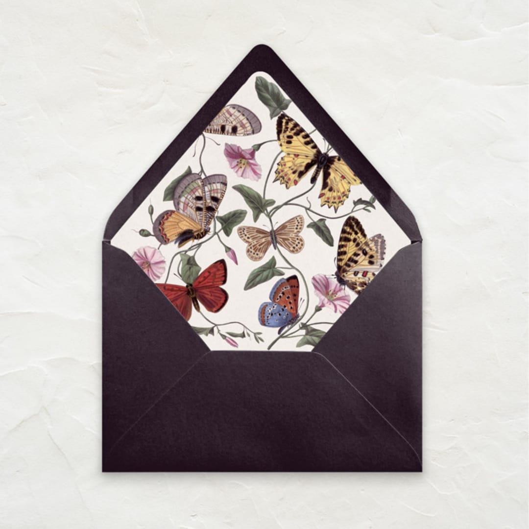 "A7 Fine Art Envelope Liners // Butterflies (Set of 25)" - Envelopes in multicolorassorted-colors by Clover and Lamb