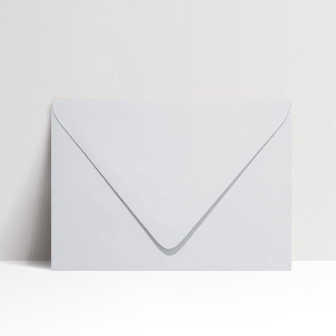 "A7 Pale Grey Euro Flap Envelopes, Pack of 25" - Envelopes in gray by Studio Lavender