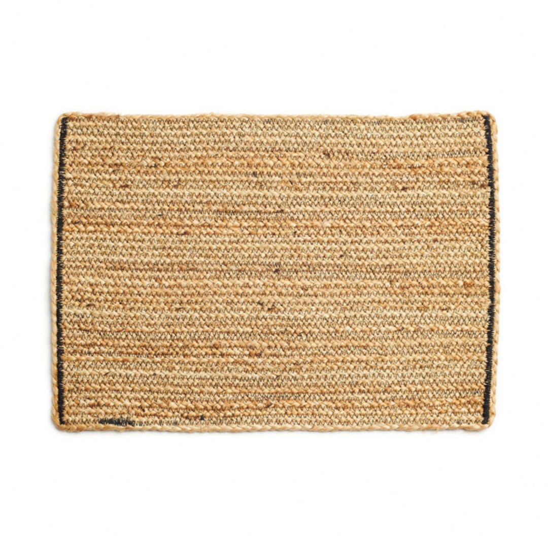 "Tossa Brown  Hand Braided Jute Placemat" - Placemats in brown by Anjali Purohit