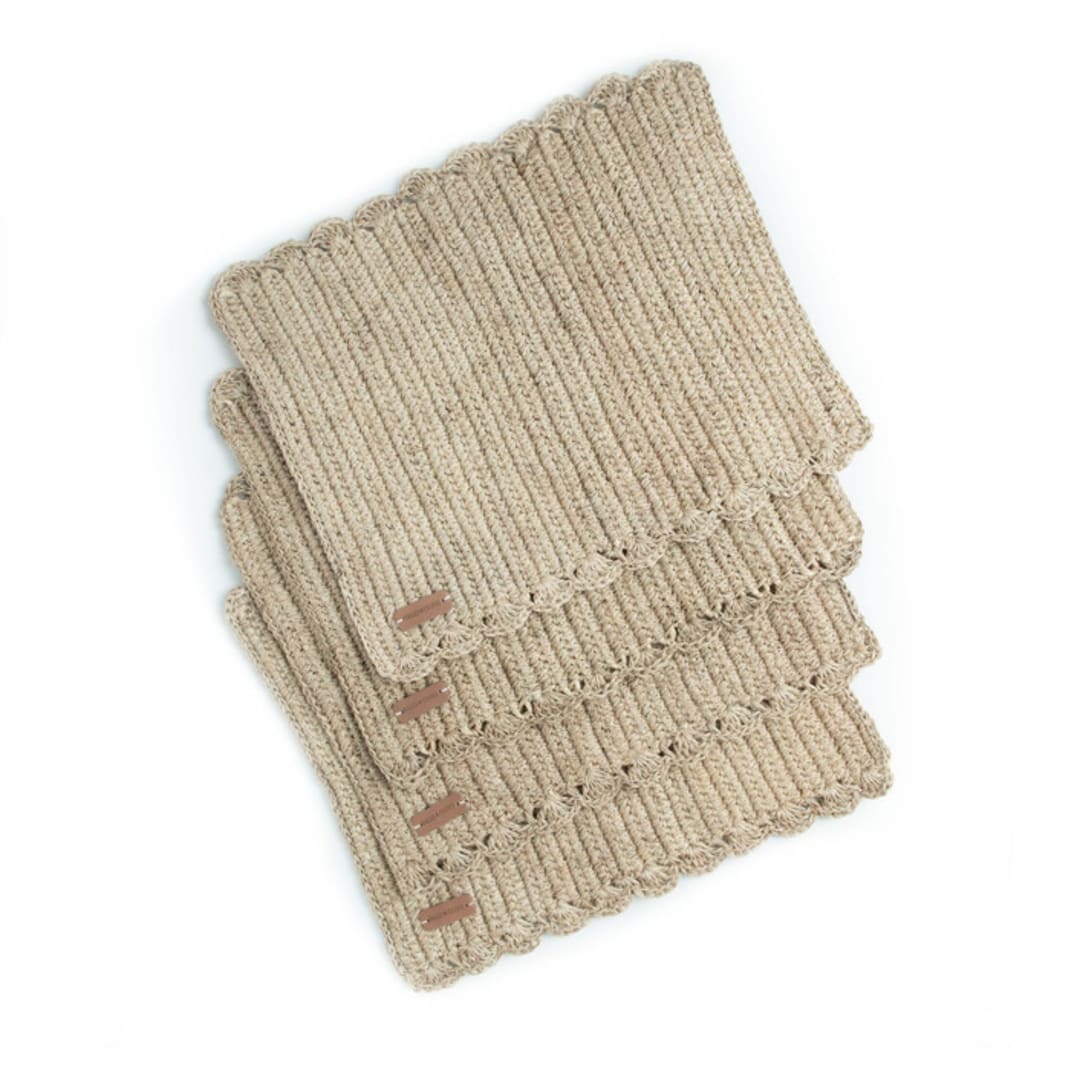 "Fique Woven Placemat - Set of 4" - Placemats in beige by Powered By People