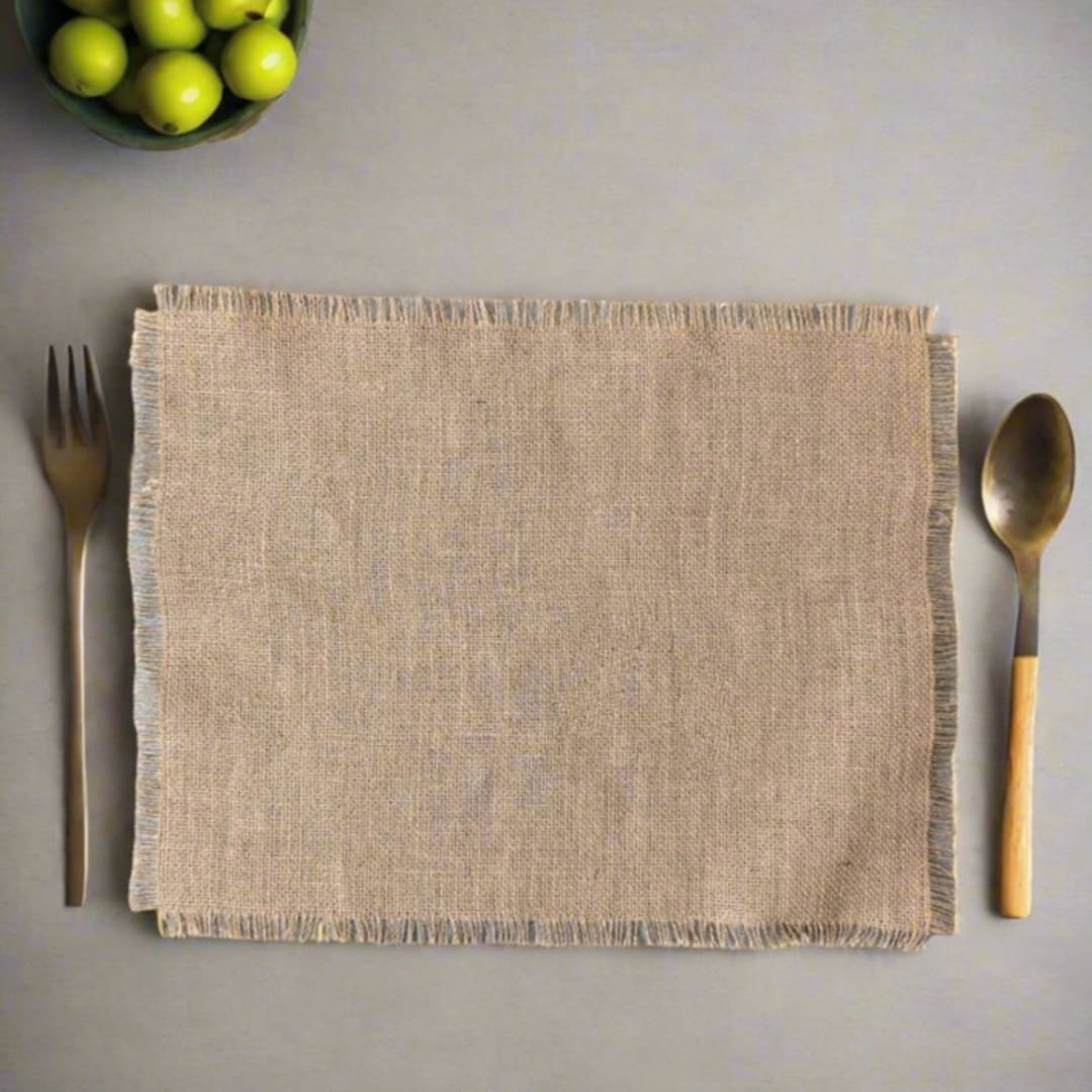 "Jute Placemat - Single Placemat" - Placemats in beige by Powered By People