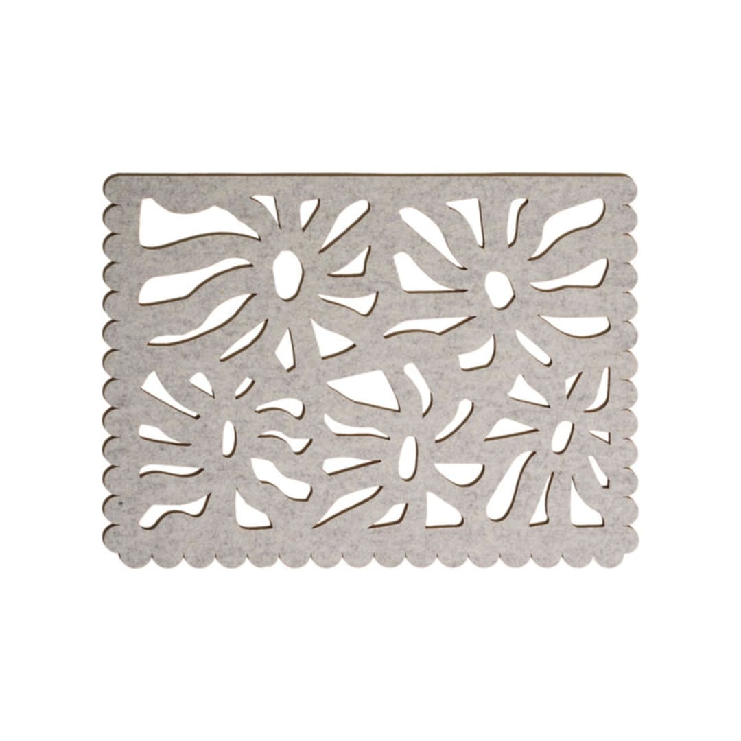 "Doily Felt Placemat" - Placemats in gray by ATELIER SAUCIER