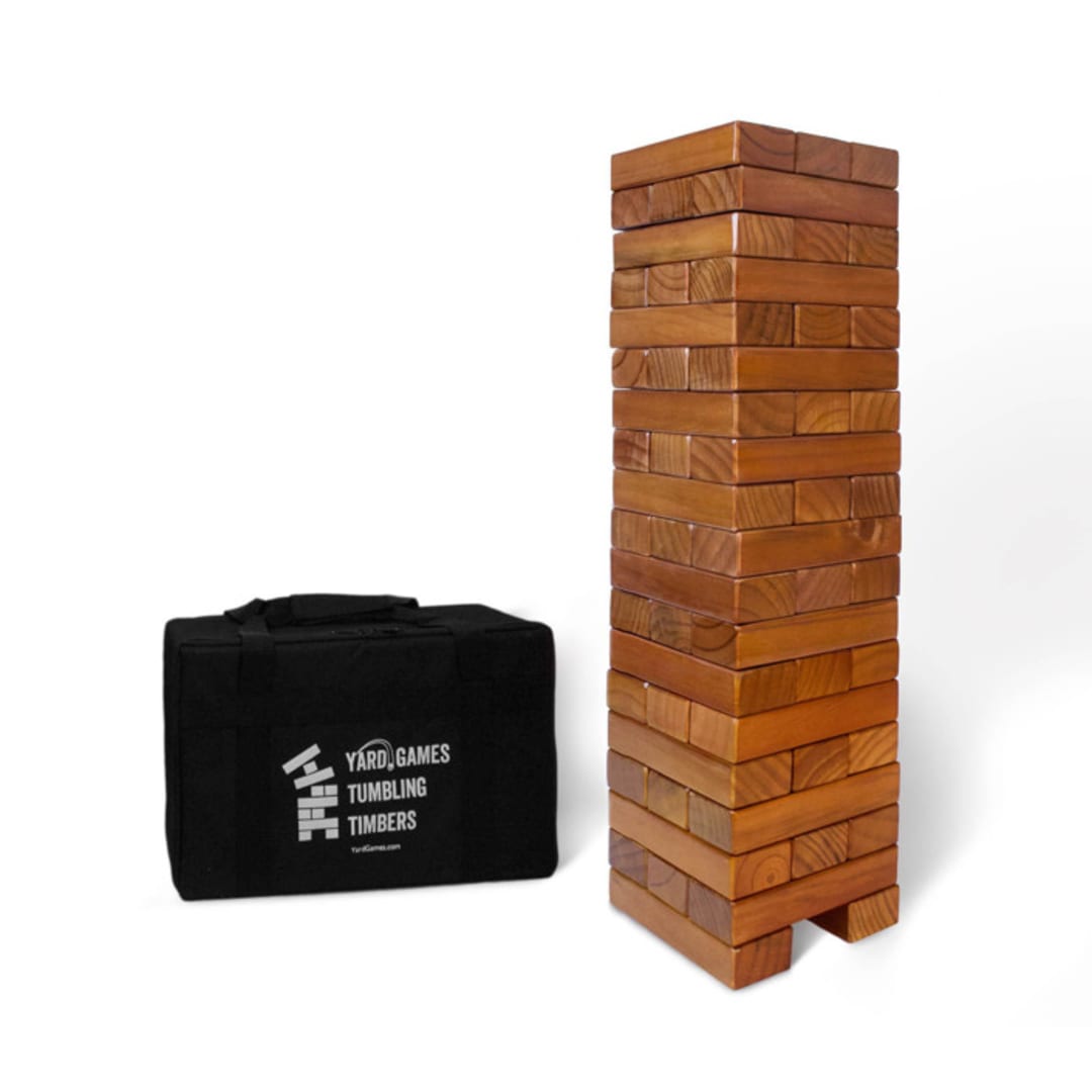 "Yard Games Giant Tumbling Timbers - Stained Set" - Wedding Games in beige by Kevin Muellerleile