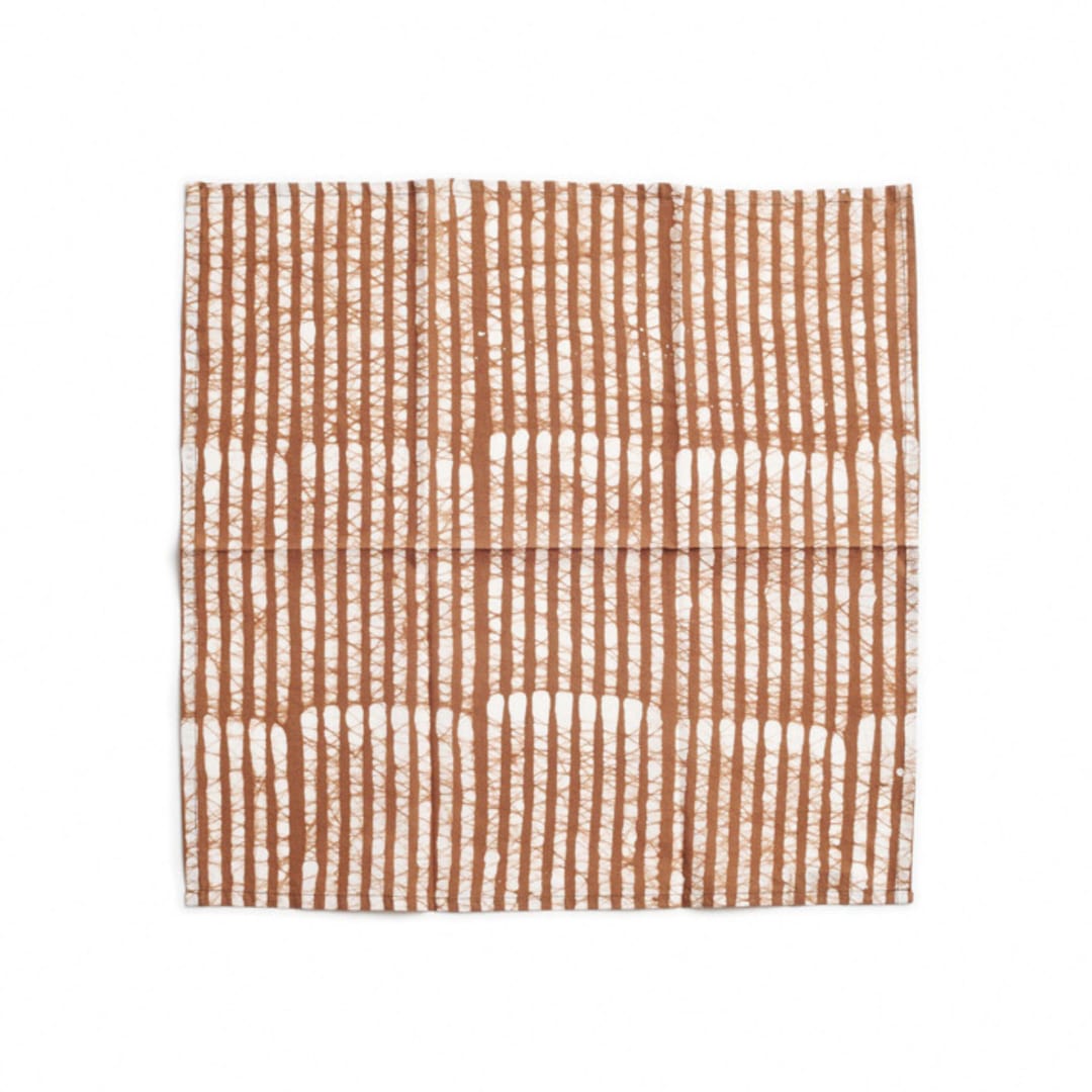 "Oak Brown Cotton Table Napkin ( set of 4 )" - Napkins in brown by Anjali Purohit